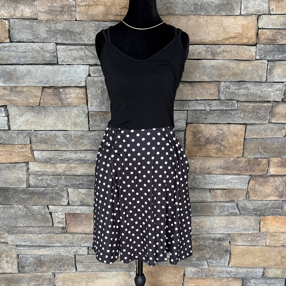 Polka Dot Black and White Dress